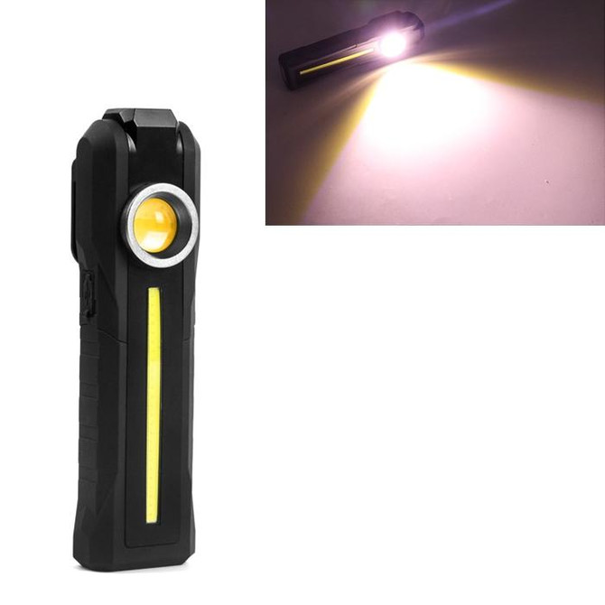 1902B Flashlight Rechargeable Lantern 4 Lighting Mode(Yellow Light)