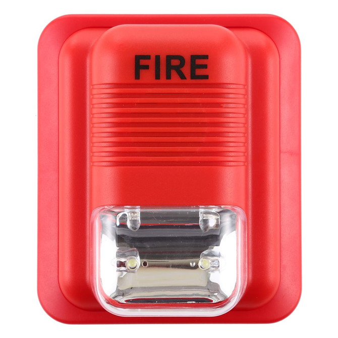 Sound-light Fire Alarm Warning Strobe Horn Alert Safety System Sensor