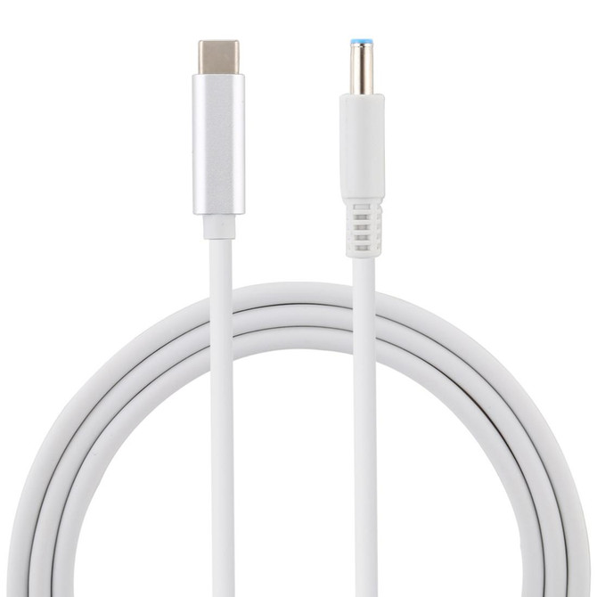 For HP USB-C / Type-C to 4.5 x 3.0mm Laptop Power Charging Cable, Cable Length: about 1.5m(White)