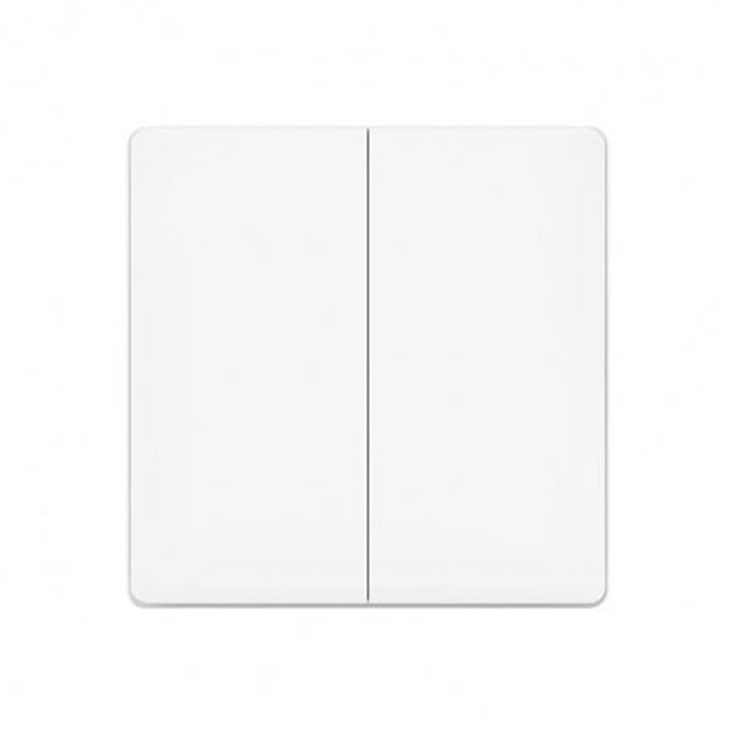 Original Xiaomi Youpin Aqara Smart Light Control Double Key Paste Wall style Wireless Switch, Work with Xiaomi Multifunctional Gateway (CA1001) Mihome APP Control(White)