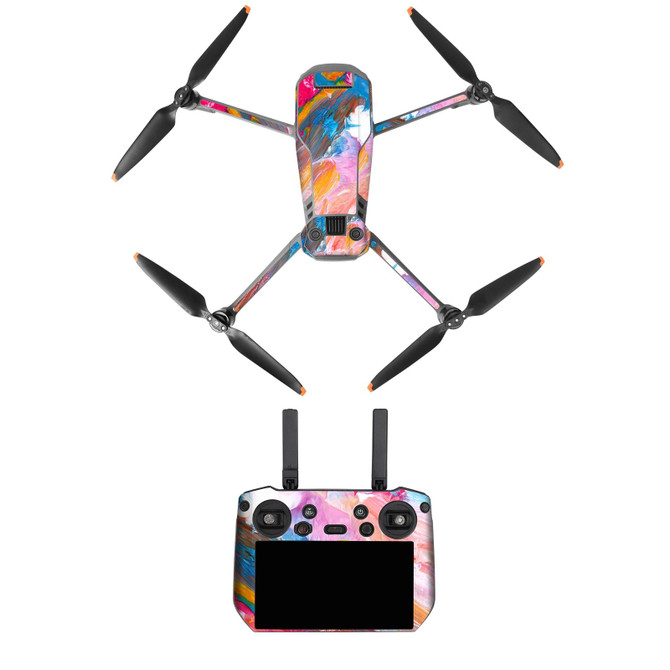 For DJI Mavic 3 Pro / RC Pro Sunnylife Drone Body Remote Control Decorative Stickers Set(Pink Cloud)