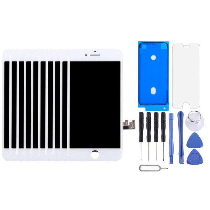 10 PCS TFT LCD Screen for iPhone 7 with Digitizer Full Assembly (White)