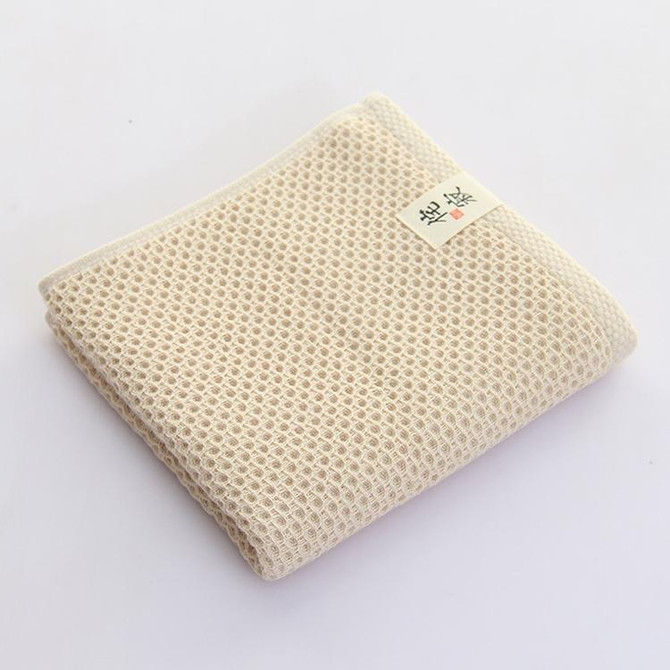 Honeycomb Cotton Towel, Size:35 x 75cm(Beige)