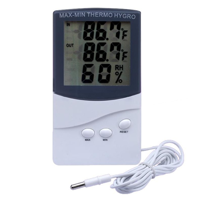 Indoor Thermometer with Hygrometer(White)