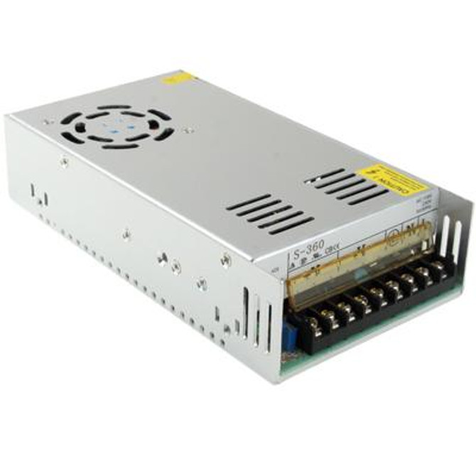 (S-360-12 DC 0-12V 30A) Regulated Switching Power Supply (Input: AC100~130V/200~240V), Dimension(LxWxH):215x115x50mm