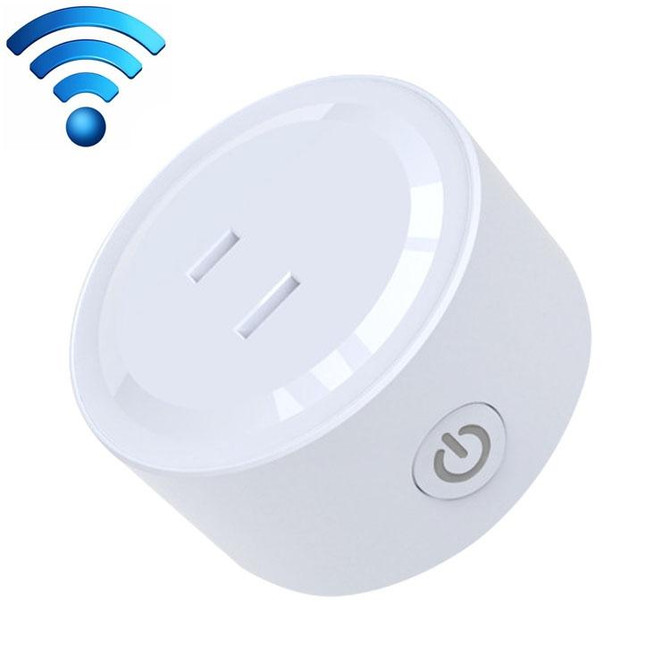 10A Round Shape WiFi Mini Plug APP Remote Control Timer Smart Socket, Support Alexa & Google Home, AC 100-240V, JP / US Plug