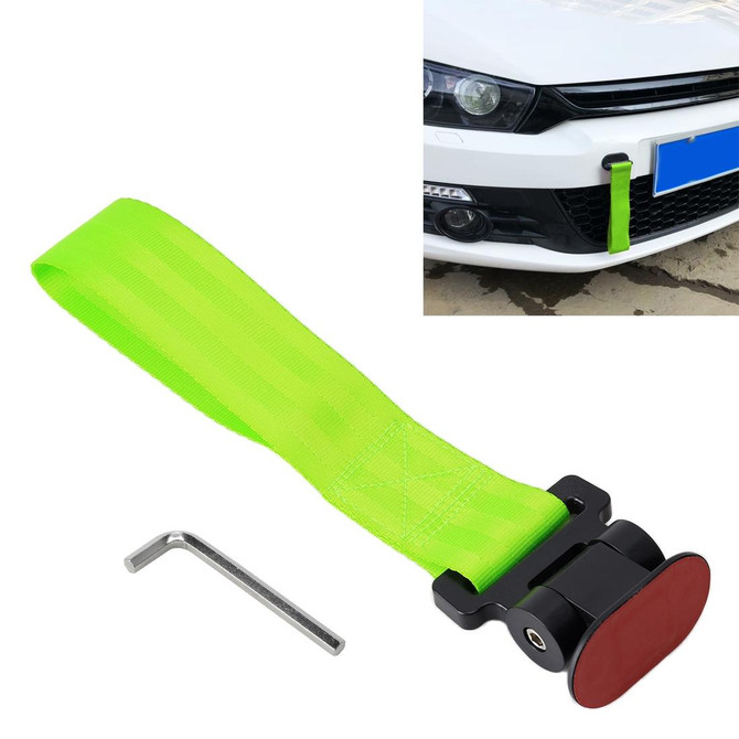 Universal Car Front Rear Tow Strap Adhesive Tape Towing Hook Ribbon, Size: 26.5*6.5*4cm(Green)