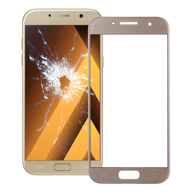For Galaxy A3 (2017) / A320  Front Screen Outer Glass Lens (Gold)