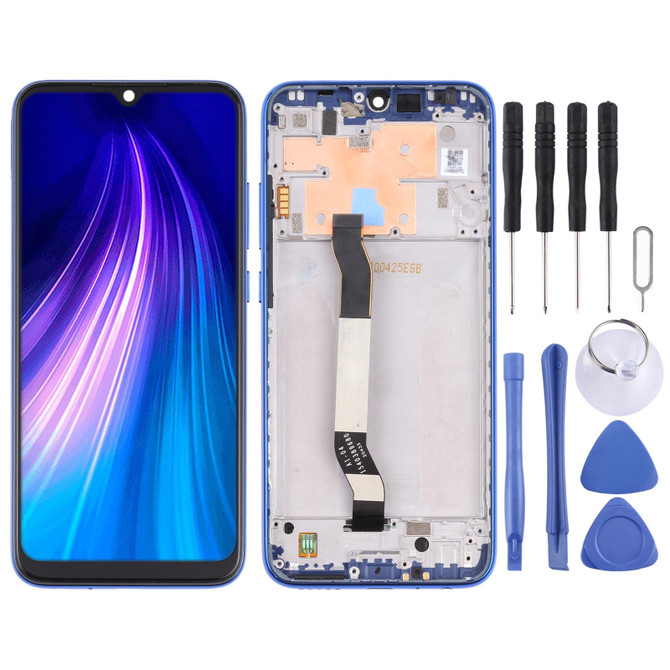 LCD Screen and Digitizer Full Assembly with Frame for Xiaomi Redmi Note 8(Blue)