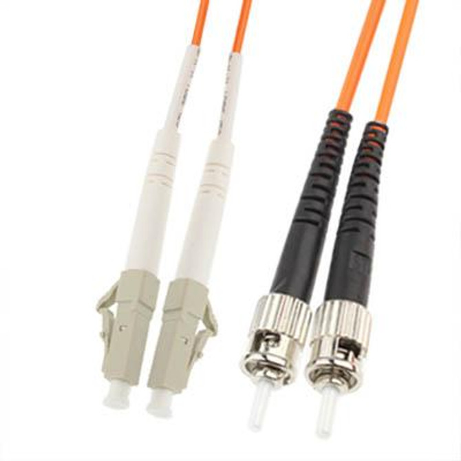 LC-ST Dual-Core Multi Mode Fiber Optic Jumper,Length: 3m