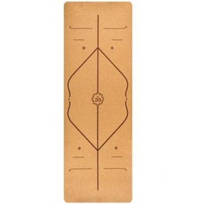 183X68cm Natural Cork TPE Yoga Mat Fitness Mats Pilates Non-slip Yoga Mats(Brown)