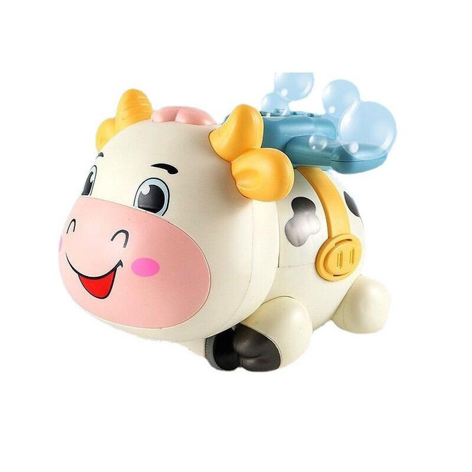 Electric Spray Bubble Machine Remote Control Car Toy For Children(Cow)