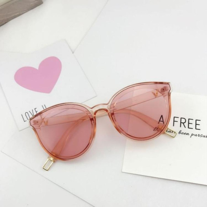 Sunglasses Retro Street Fashion Sun Glasses(Pink)