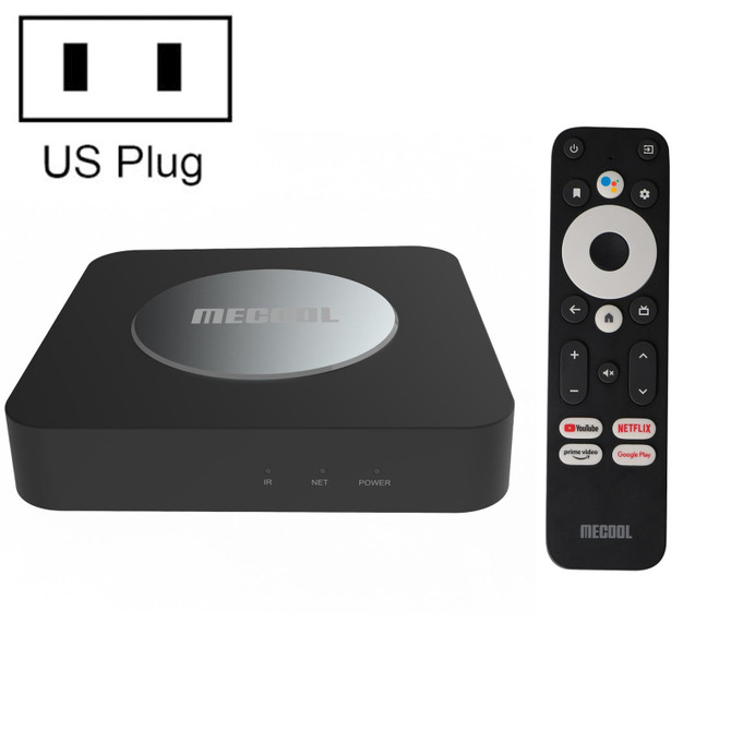 MECOOL KM2 Plus 4K Smart TV BOX Android 11.0 Media Player with Remote Control, Amlogic S905X2 Quad Core, RAM: 2GB, ROM: 16GB, US Plug