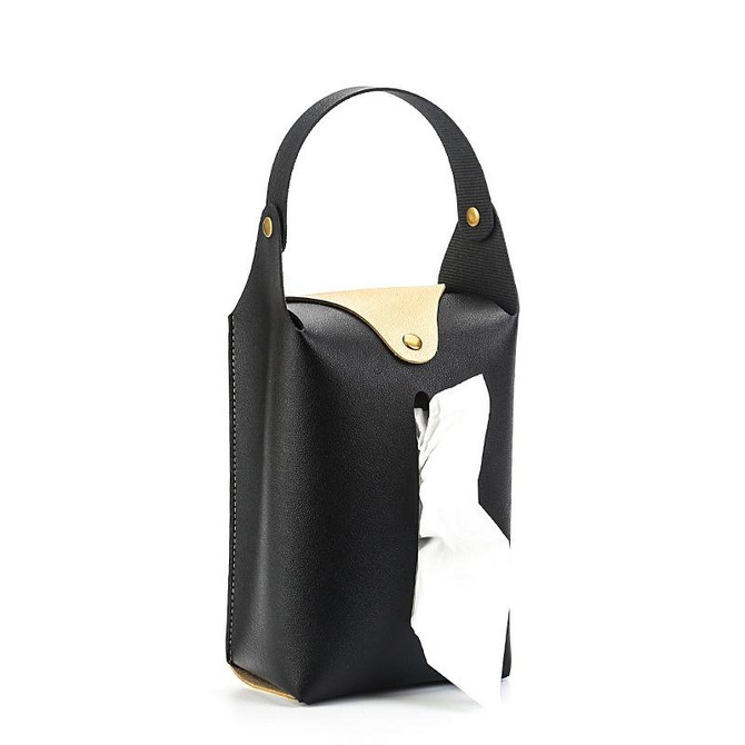 004 Suspended Car Hand Paper Towel Bag(Black)