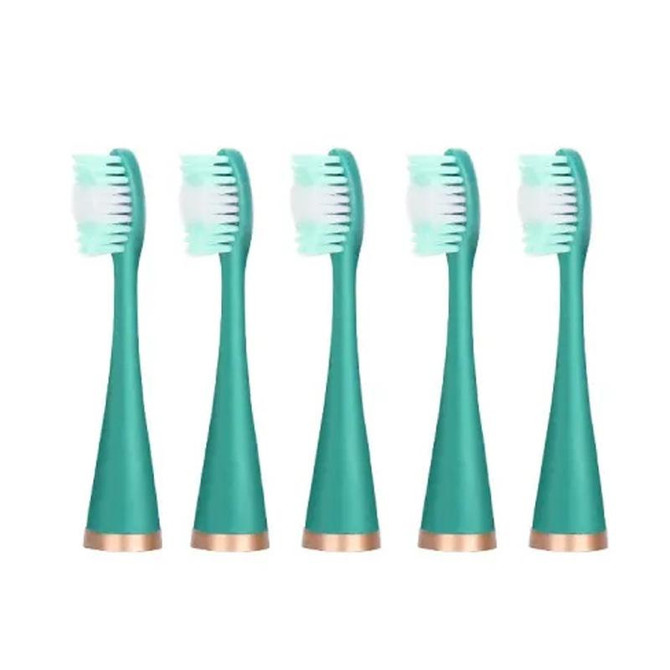 Electric Dental Scaler Accessories Replacement Head, Color: 5pcs Toothbrush Head Green