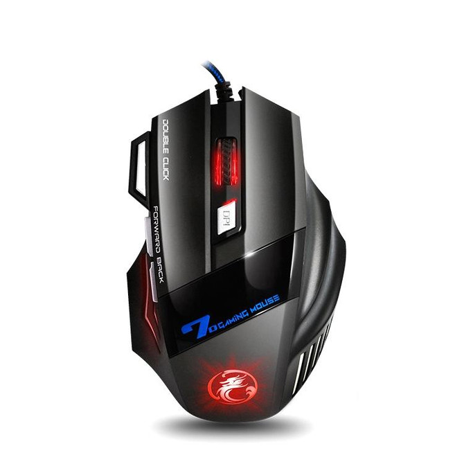 IMICE X7 2400 DPI 7-Key Wired Gaming Mouse with Colorful Breathing Light, Cable Length: 1.8m(Skin Black Color Box Version)
