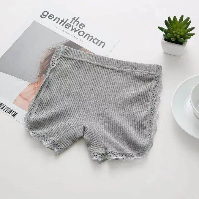 Summer Girls Safety Short Pants Kids Cotton Boxer Briefs Prevent Emptied Shorts, Size: 130(Grey)