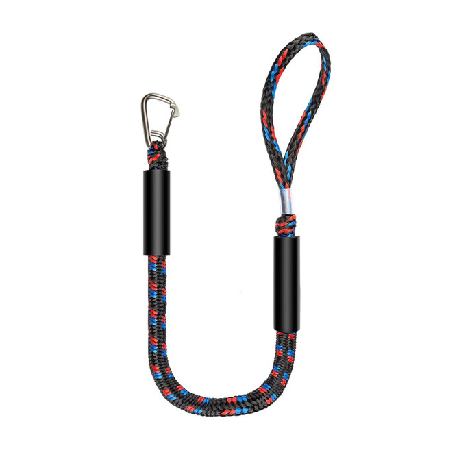 Pier Stainless Steel Clamp Boat Rope Accessories PWC Built-In Buffer Kayak Mooring Cable(Black Blue Red)