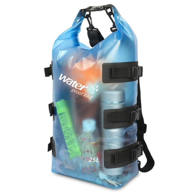 Translucent Waterproof Swimming Backpack Beach Outdoor Water Sports Waterproof Bucket(Blue)
