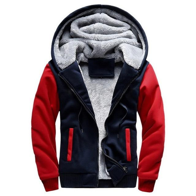 Winter Parka Men Plus Velvet Warm Windproof Coats Large Size Hooded Jackets, Size: 5XL(Red)