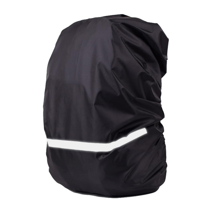 Reflective Light Waterproof Dustproof Backpack Rain Cover Portable Ultralight Shoulder Bag Protect Cover, Size:M(Black)