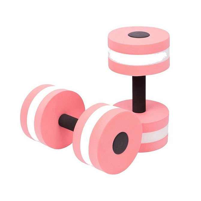 2pcs  Water Floating Dumbbell EVA Foam Swimming Pool Exercise Adjustable Dumbbell(Pink White)