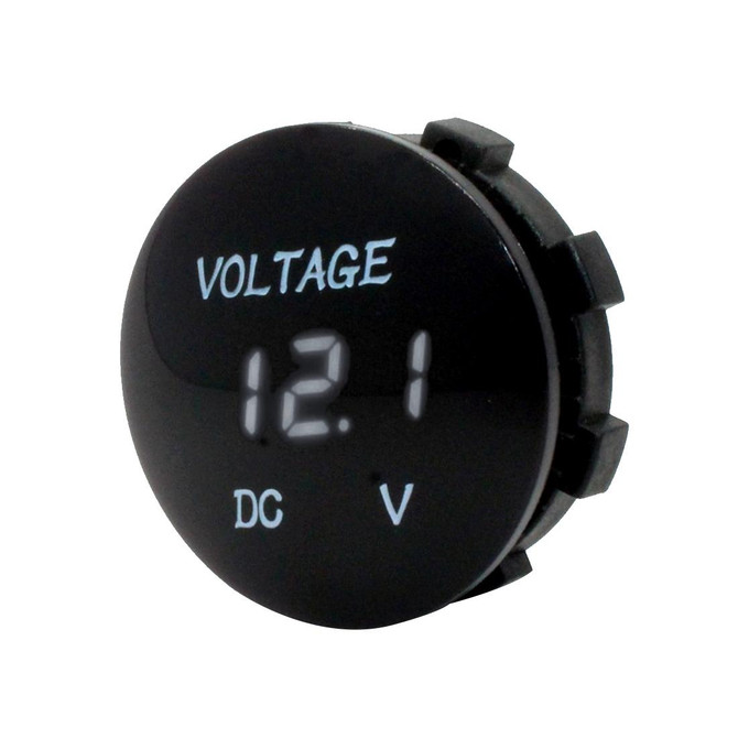 Universal Digital Display Waterproof LED Voltage Meter for DC 12V-24V Car Motorcycle Truck(White)