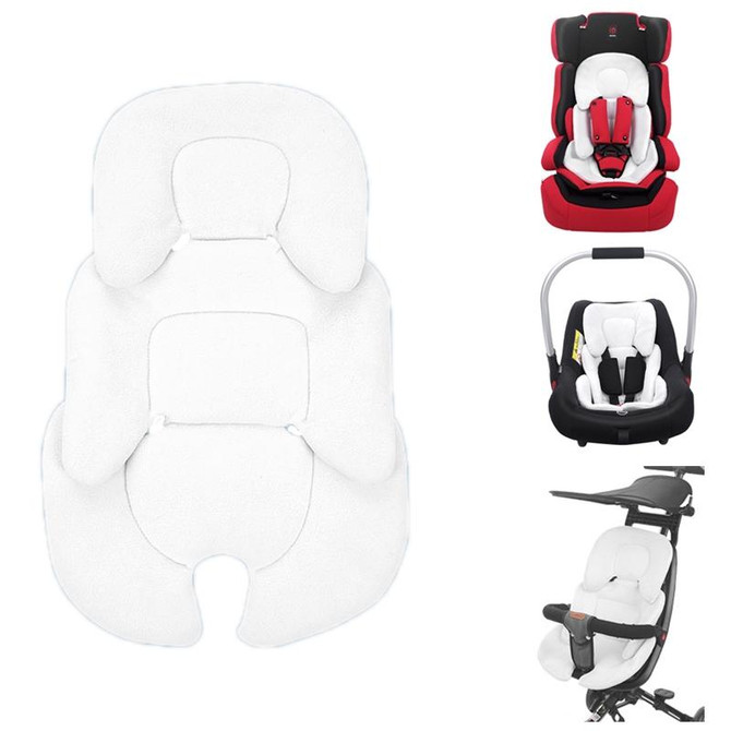 Baby Stroller Seat Cushion Safety Seat Protector Cushion, Color: White