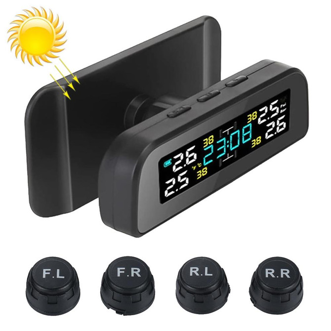 TY17 Car External High Precision Solar Charging Tire Pressure Monitoring System TPMS