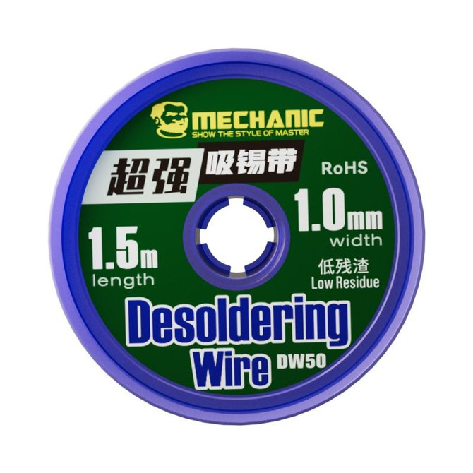 Mechanic DW50 1.5m Super Strong Tin Absorption Strip, Width:1.0mm