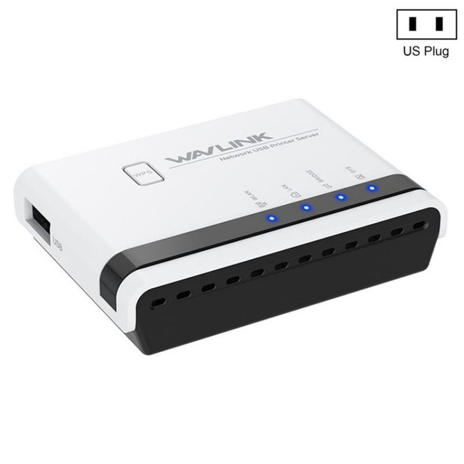 WAVLINK NU516U1 USB2.0 Wireless Printer Server With 10 / 100Mbps LAN / Bridge WiFi(US Plug)