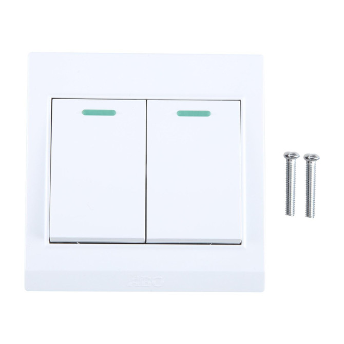 185-265V Wall Switch 86mm, Specification:Two Buttons