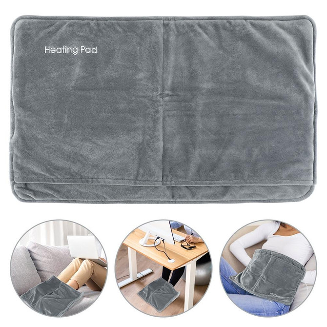 30x50cm USB Graphene Electrical Heating Blanket Home Office Foot Warmer Pad(Dark Gray)