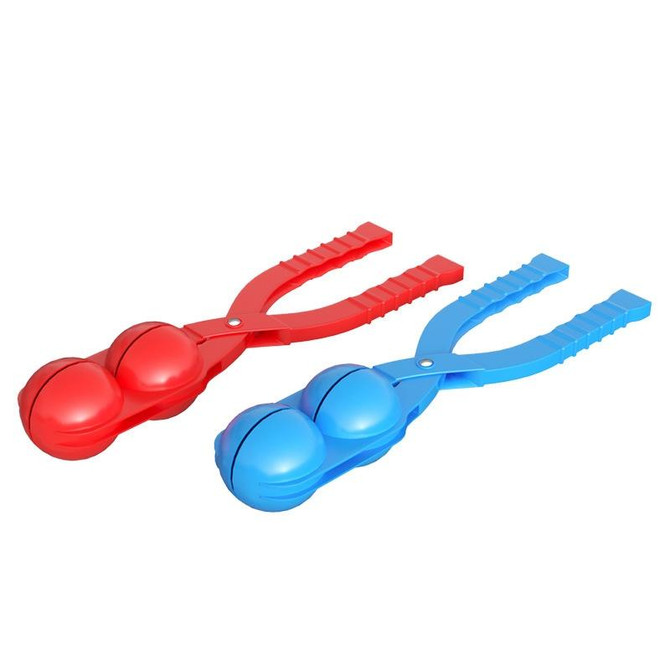 2 PCS  Large Double Ball Children Winter Outdoor Playing With Snow Grippers Snowball Fight Tools, Random Color Delivery