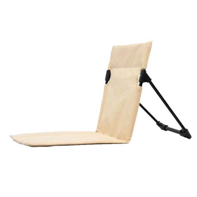 Outdoor Camping Lightweight Comfortable Folding Chair Camping Park Leisure Beach Portable Single Cushion Chair(Khaki)