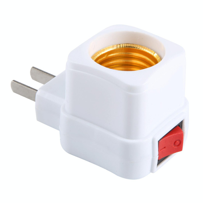 US / AU Plug to E27 Light Holder Lamp Bulbs Adapter Converter with Switch