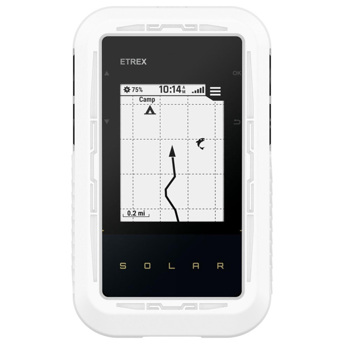 For Garmin eTrex Solar Stopwatch Silicone Protective Case(White)