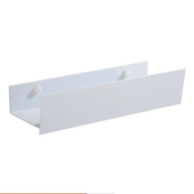 No-Punch Bathroom Shelf Washstand Convenient Storage Rack, Specification: 30cm White Paint