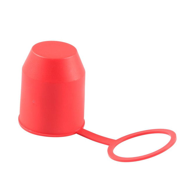 50mm Plastic Car Truck Tow Ball Cover Cap Towing Hitch Trailer Towball Protection (Red)