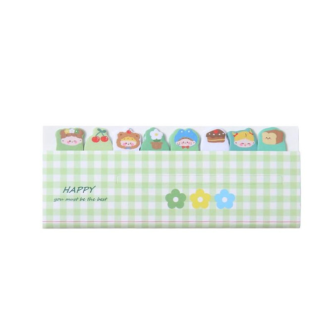 120sheets /Set Kawaii Sticky Tab Note Page Marker Writable and Repositionable File Flags, Spec: Girl 