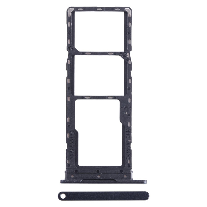 For Infinix Smart 7 HD X6516 SIM Card Tray + SIM Card Tray + Micro SD Card Tray (Black)