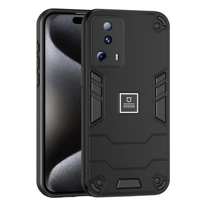 For Xiaomi 13 Lite 2 in 1 Shockproof Phone Case(Black)