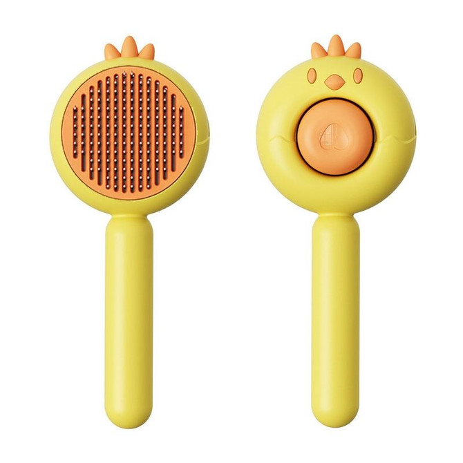 Chick Pet Comb Cats Hair Removal Massage Needle Brush(Yellow)