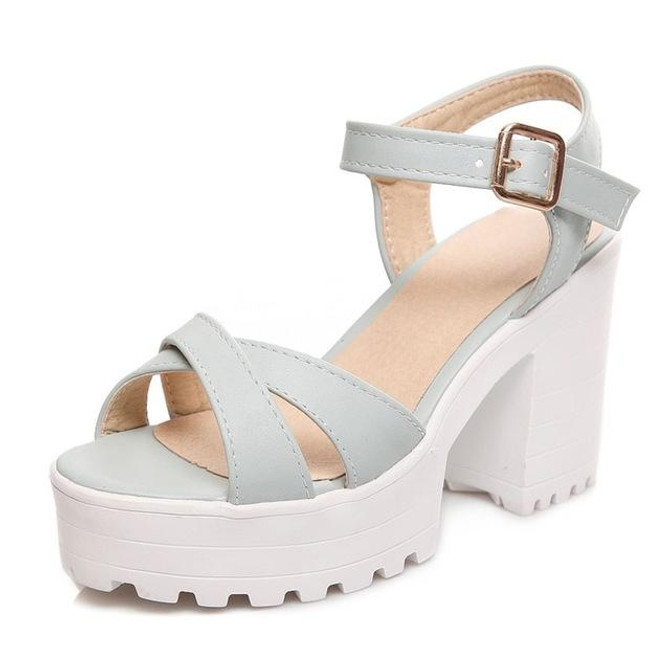 Platform Sandals High Heels Casual Shoes, Shoes Size:40(Blue)