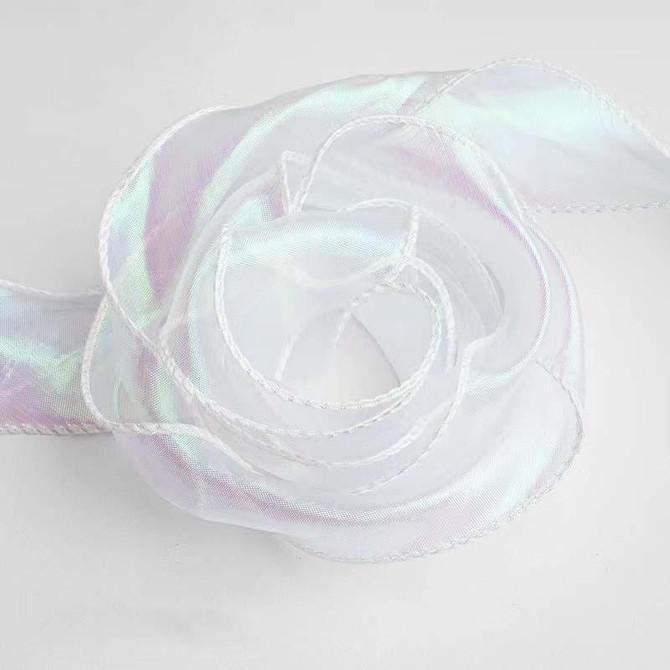 4cm x 9m White Symphony Fishtail Yarn Flower Cake Baking Packaging Ribbon Lace Decorative Webbing