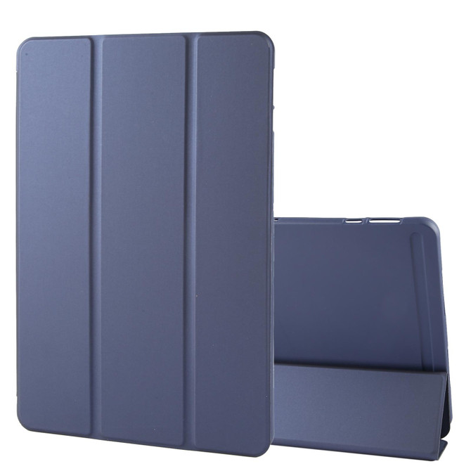 For Honor Pad 9 Tri-fold Silicone Leather Tablet Case(Dark Blue)