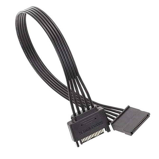30cm Power Supply SATA 15Pin Male And Female Extension Cable Durable Hard Disk Drive Power Connection Cables