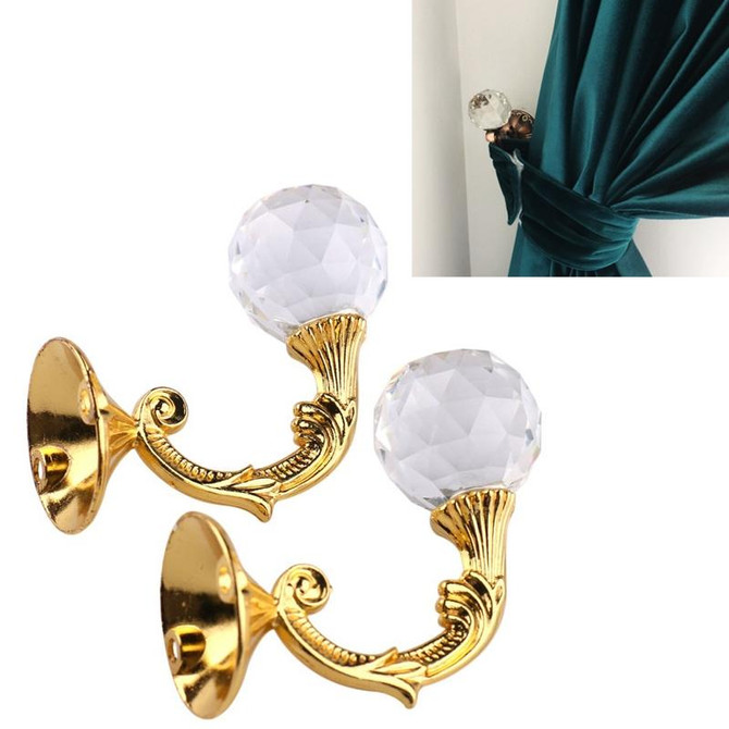 Retro Water Wafer Head Barb Curtain Decorative Wall Hook(Gold)