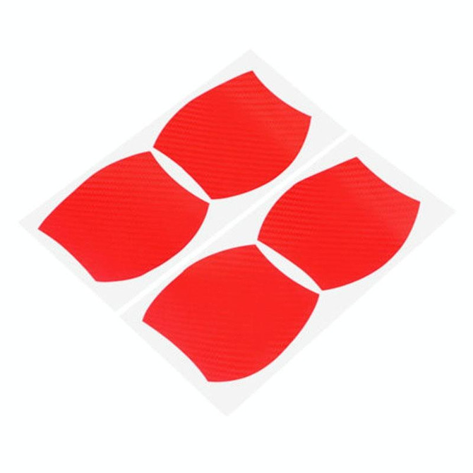 3 Sets Car Door Wrist Handle Protective Stickers Carbon Fiber Handle Protector(Red)